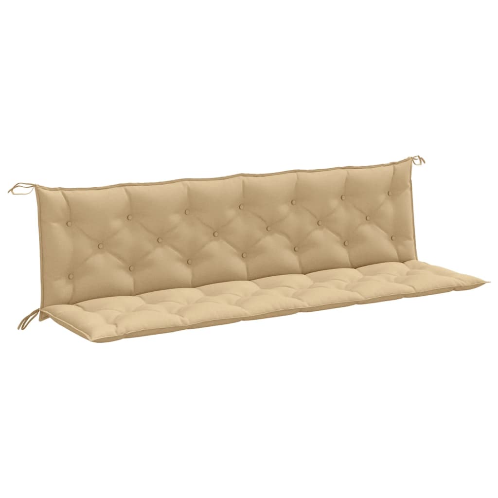 Jastuci za vrtnu klupu 2 kom bež 200x50x7 cm tkanine