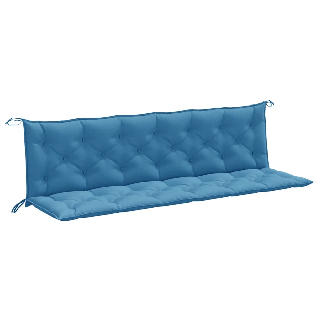Jastuci za vrtnu klupu 2 kom plavi 200x50x7 cm tkanina