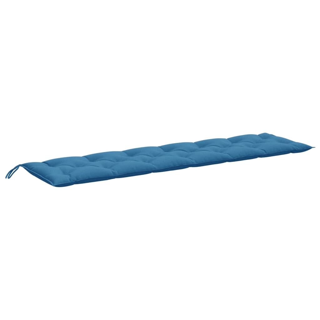 Jastuci za vrtnu klupu 2 kom plavi 200x50x7 cm tkanina