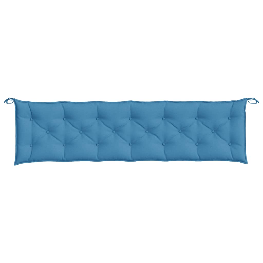 Jastuci za vrtnu klupu 2 kom plavi 200x50x7 cm tkanina