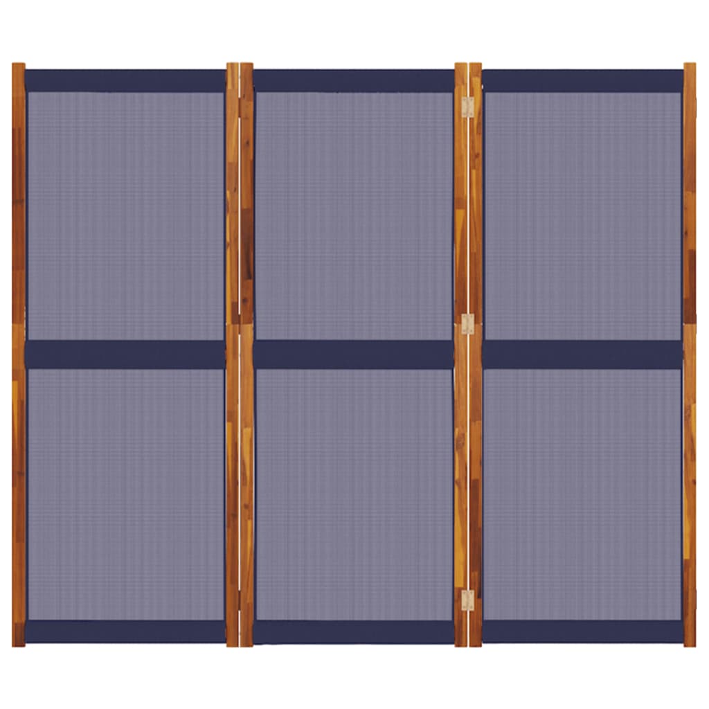 Sobna pregrada s 3 panela tamnoplava 210x180 cm