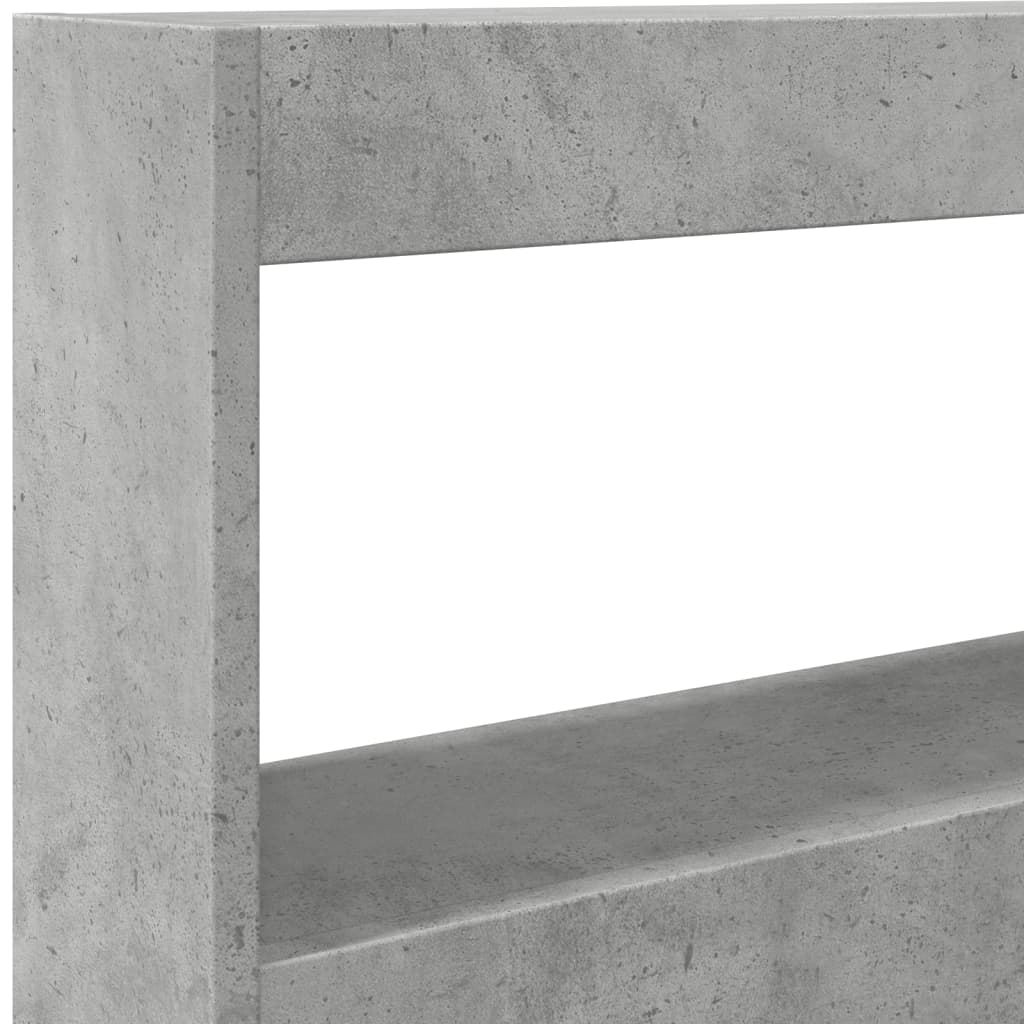 Ormarić za uzglavlje LED svjetlima boja betona 100x17x102 cm