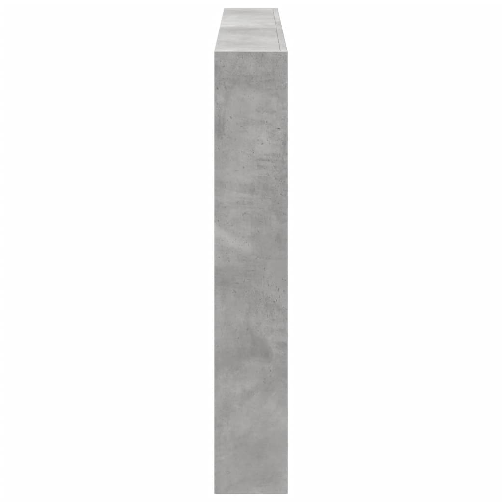 Ormarić za uzglavlje LED svjetlima boja betona 160x17x102 cm