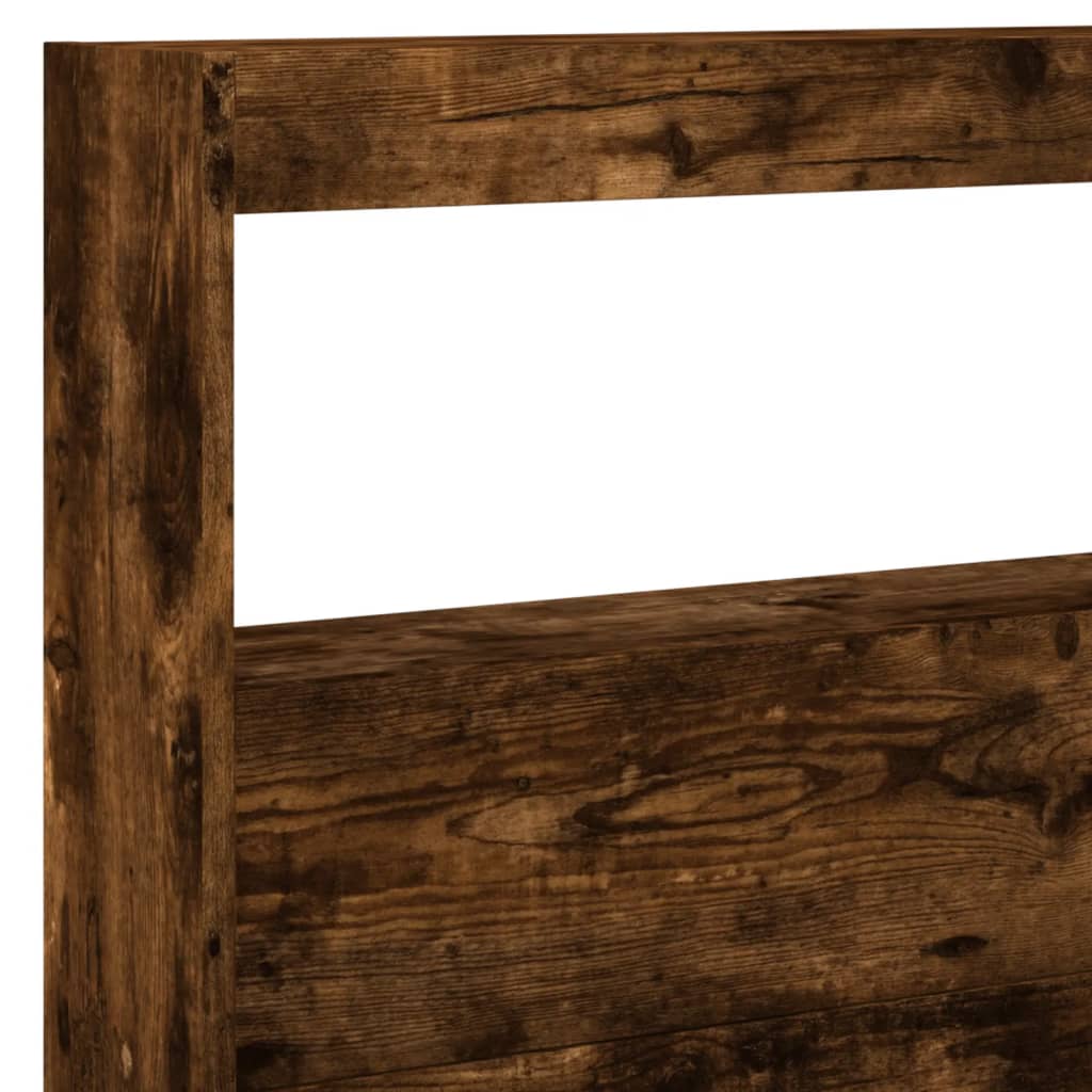 Ormarić za uzglavlje LED boja dimljenog hrasta 220x17x102 cm