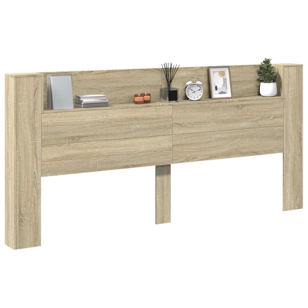 Ormarić za uzglavlje LED boja hrasta sonome 220x16,5x103,5 cm