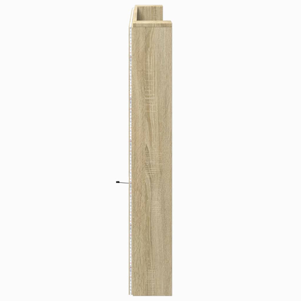 Ormarić za uzglavlje LED boja hrasta sonome 220x16,5x103,5 cm