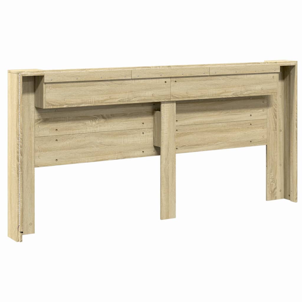 Ormarić za uzglavlje LED boja hrasta sonome 220x16,5x103,5 cm