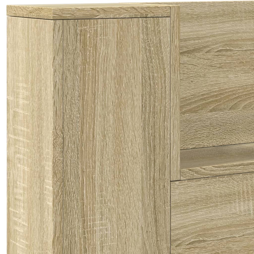 Ormarić za uzglavlje LED boja hrasta sonome 220x16,5x103,5 cm