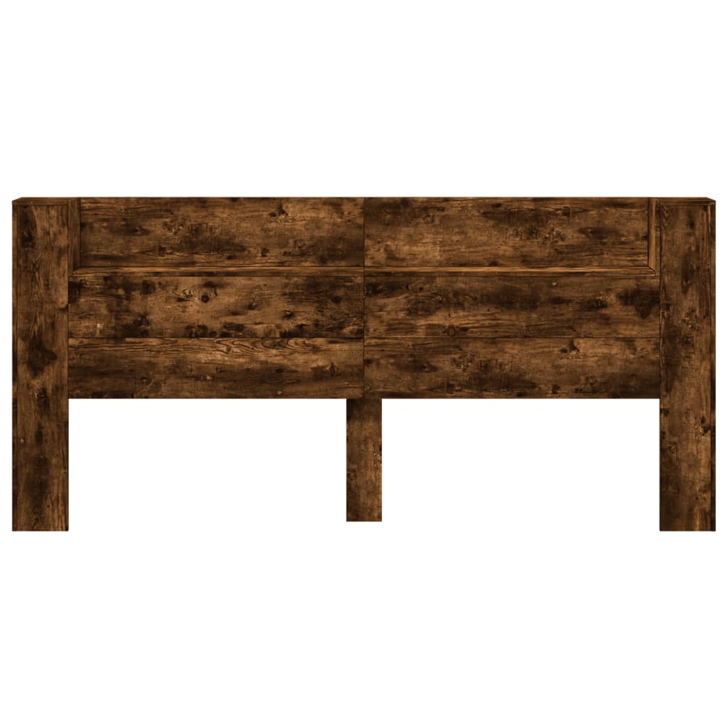 Ormarić za uzglavlje LED boja dimljenog hrasta 220x16,5x103,5cm