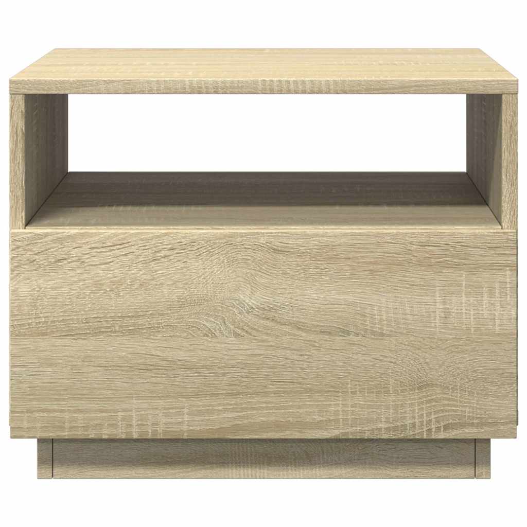 Stolić za kavu s LED svjetlima boja hrasta sonome 50x49x40 cm