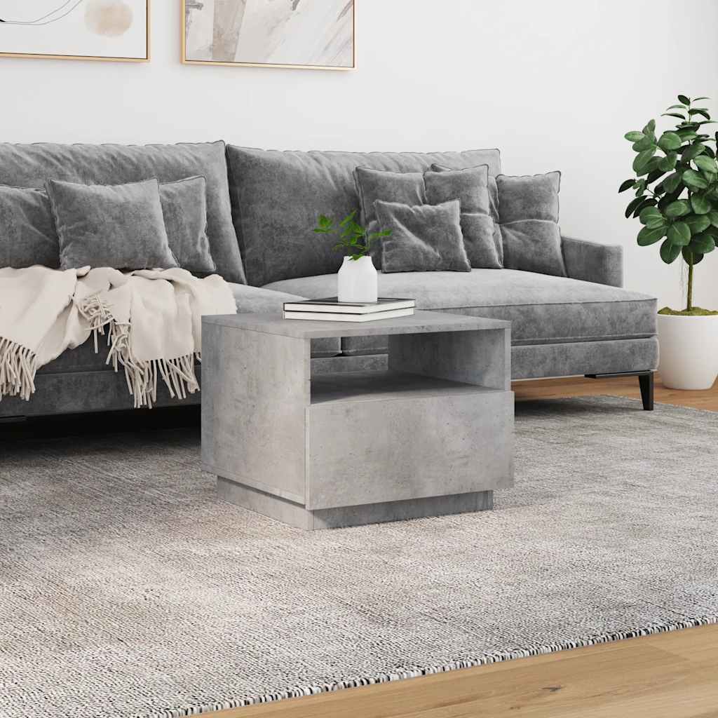 Stolić za kavu s LED svjetlima siva boja betona 50 x 49 x 40 cm