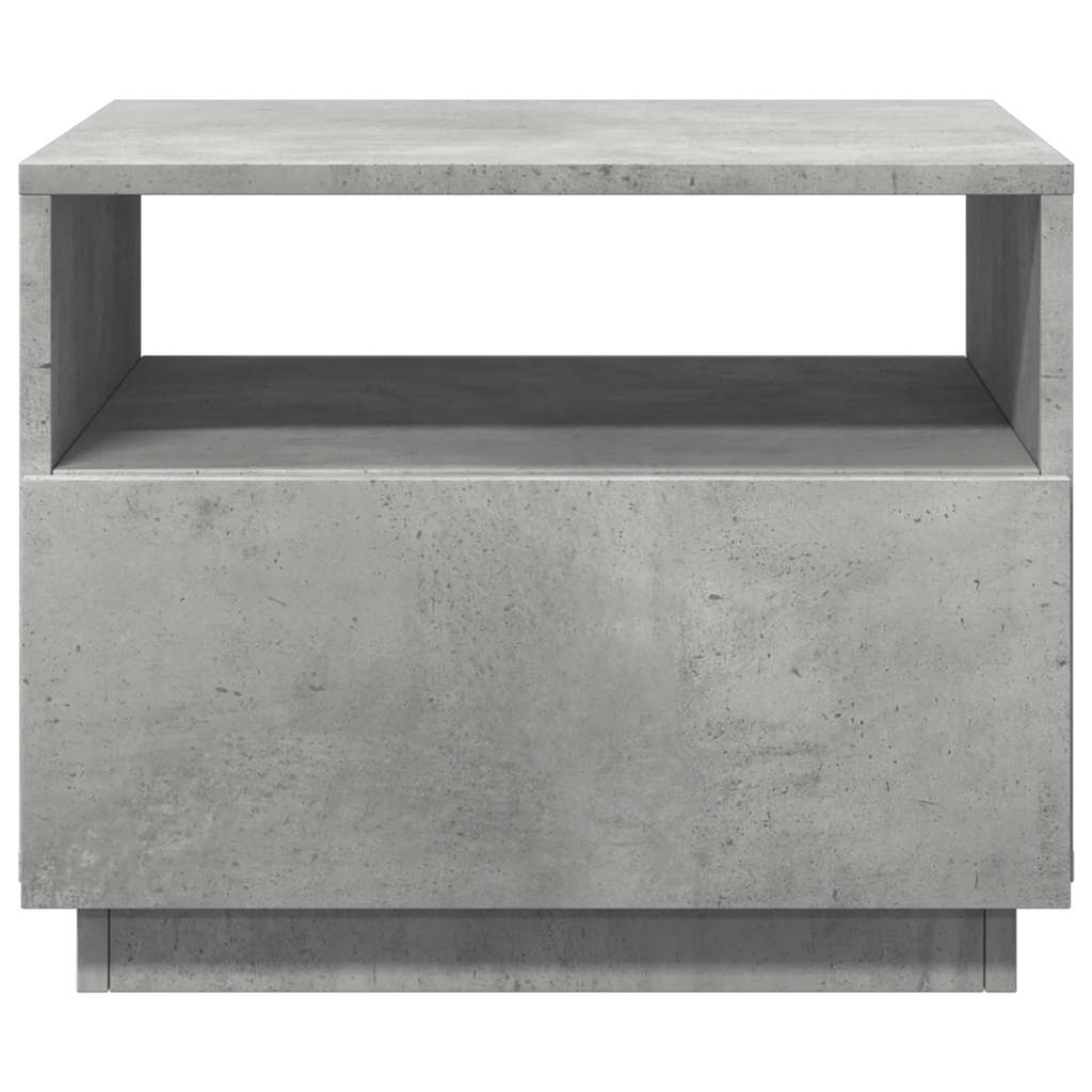 Stolić za kavu s LED svjetlima siva boja betona 50 x 49 x 40 cm