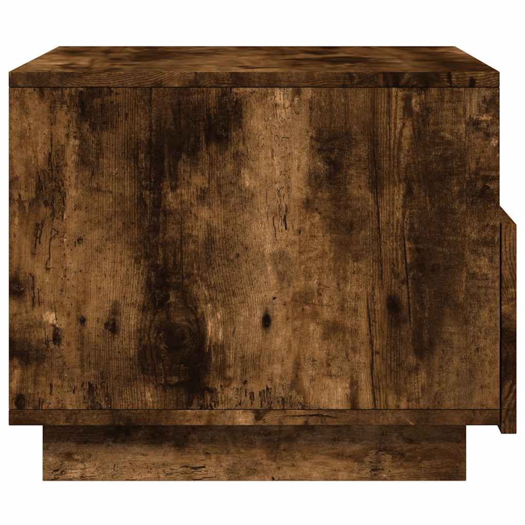 Stolić za kavu s LED svjetlima boja dimljenog hrasta 50x49x40cm
