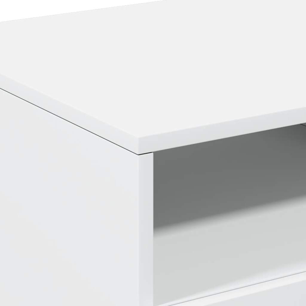 Stolić za kavu s LED svjetlima bijeli 90x49x40 cm