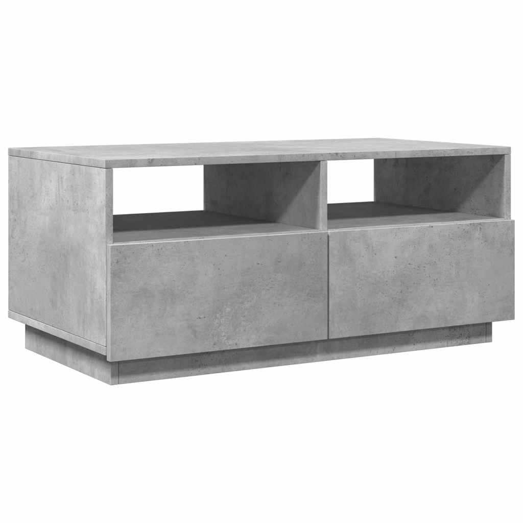 Stolić za kavu s LED svjetlima siva boja betona 90x49x40 cm