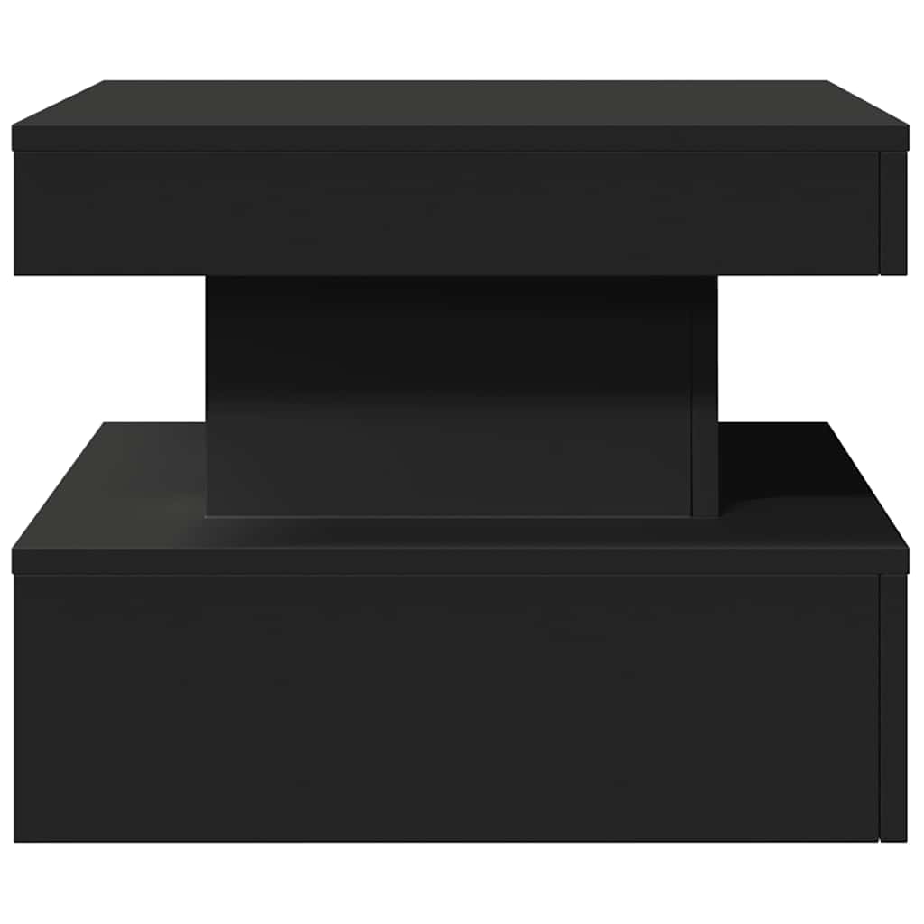 Stolić za kavu s LED svjetlima crni 50 x 50 x 40 cm
