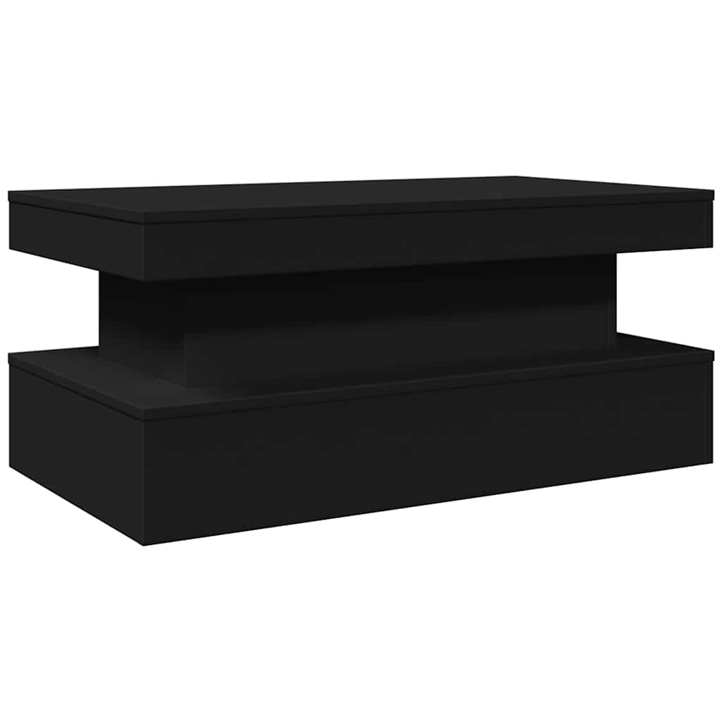 Stolić za kavu s LED svjetlima crni 90 x 50 x 40 cm
