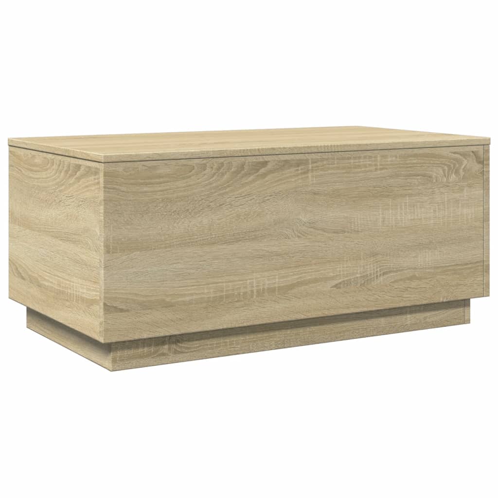Stolić za kavu s LED svjetlima boja hrasta 90 x 50 x 40 cm