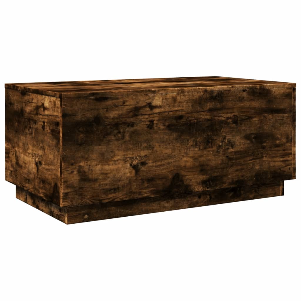 Stolić za kavu s LED svjetlima boja hrasta 90 x 50 x 40 cm