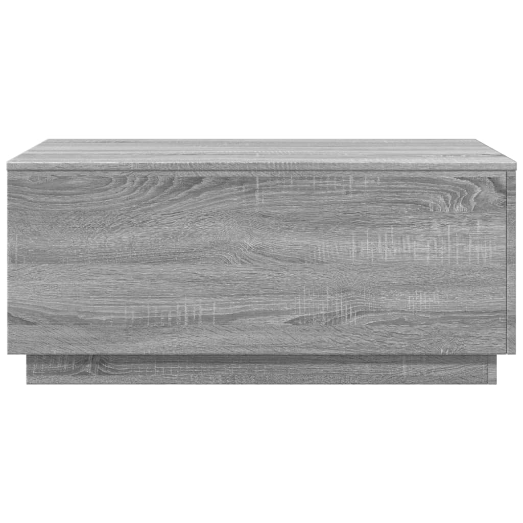 Stolić za kavu s LED svjetlima siva boja hrasta 90 x 50 x 40 cm