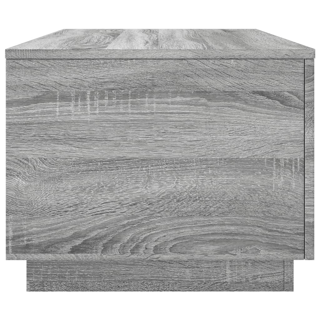 Stolić za kavu s LED svjetlima siva boja hrasta 90 x 50 x 40 cm