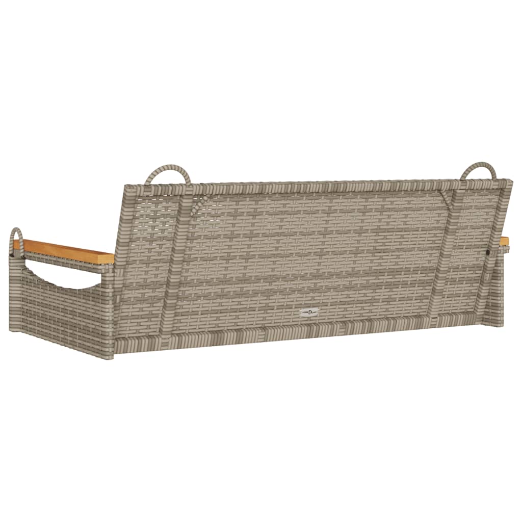 Klupa za ljuljanje siva 109 x 62 x 40 cm od poliratana