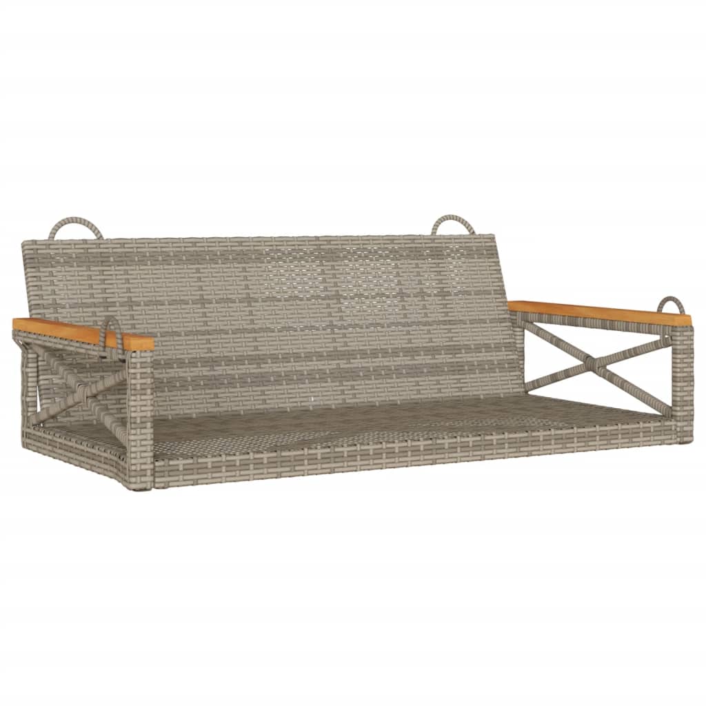 Klupa za ljuljanje siva 109 x 62 x 40 cm od poliratana