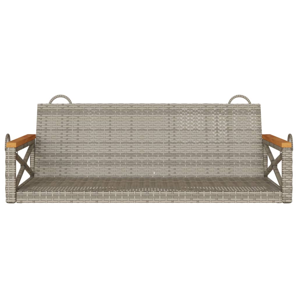 Klupa za ljuljanje siva 109 x 62 x 40 cm od poliratana
