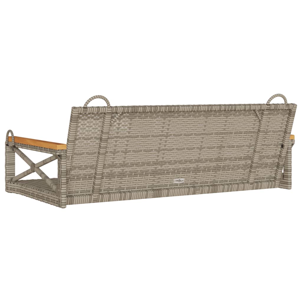 Klupa za ljuljanje siva 109 x 62 x 40 cm od poliratana