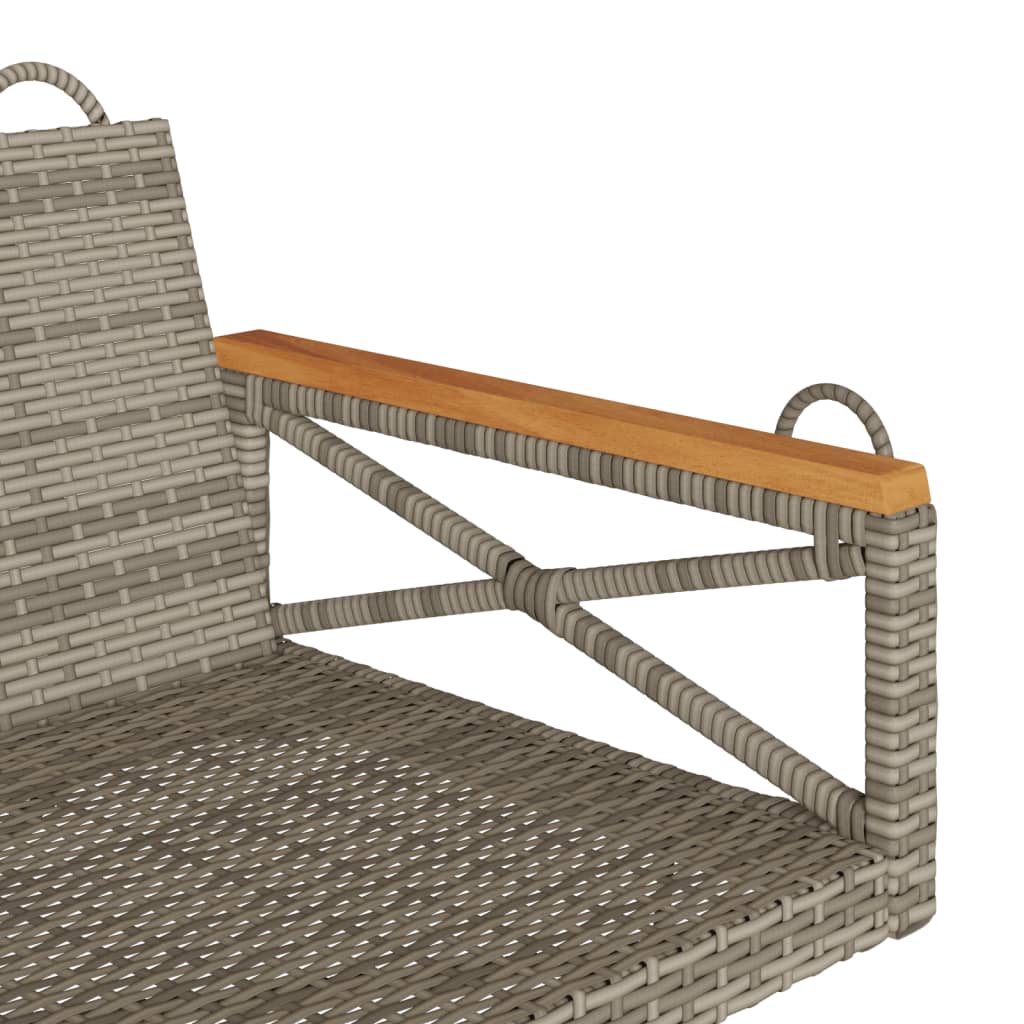 Klupa za ljuljanje siva 109 x 62 x 40 cm od poliratana