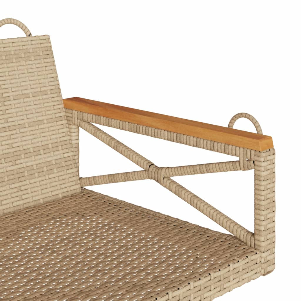 Klupa za ljuljanje bež 109 x 62 x 40 cm od poliratana