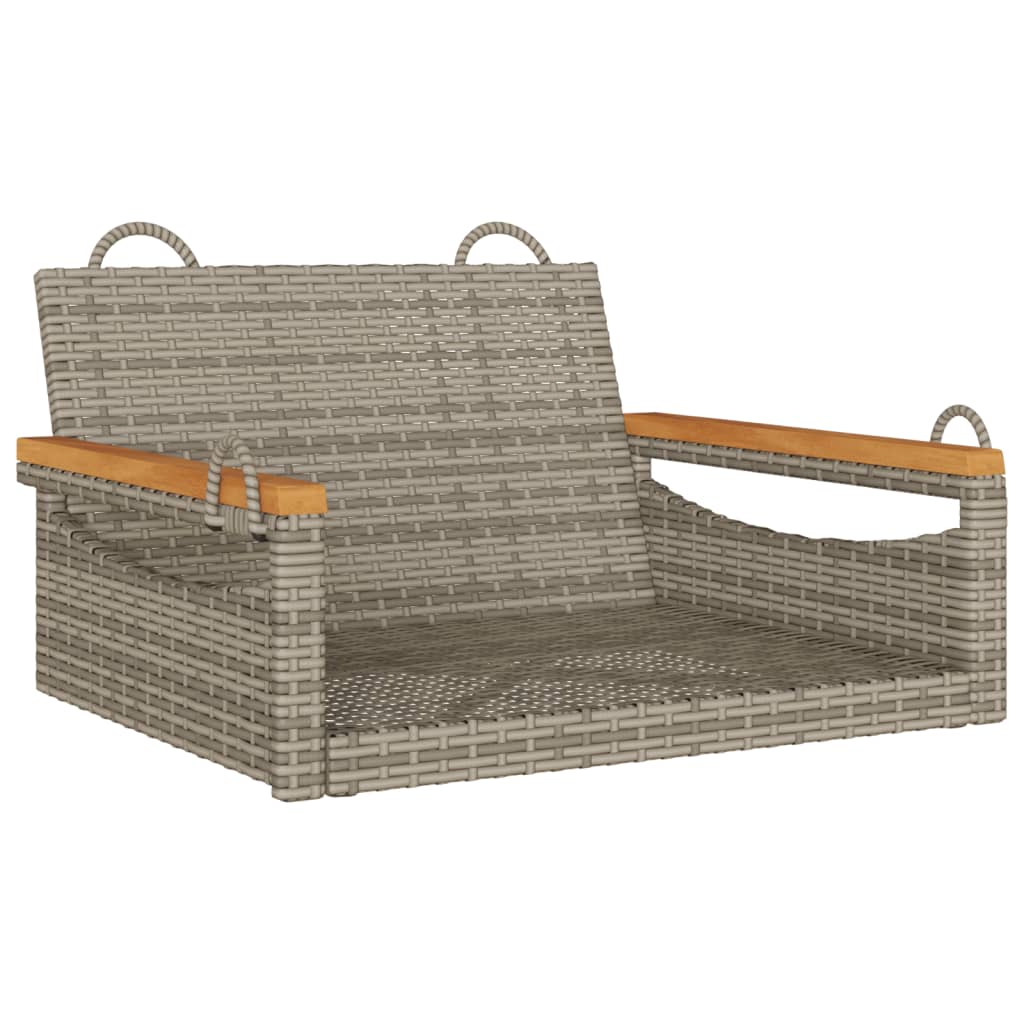 Klupa za ljuljanje siva 63x62x40 cm od poliratana