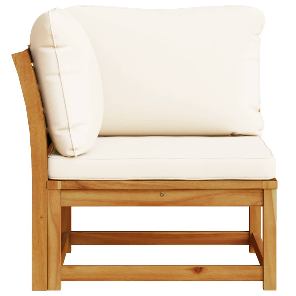 Kutna vrtna sofa s jastucima 73x73x65 cm masivno drvo bagrema