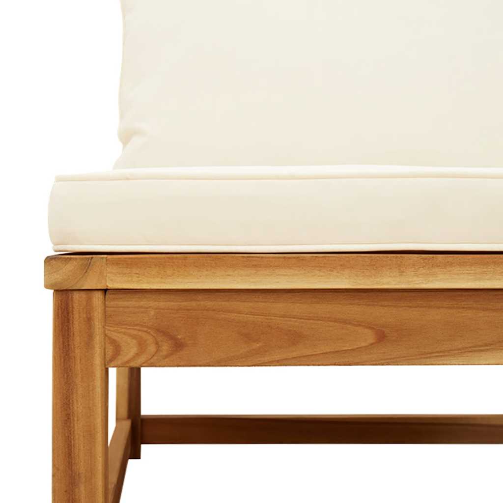 Kutna vrtna sofa s jastucima 73x73x65 cm masivno drvo bagrema