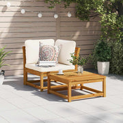 Kutna vrtna sofa s jastucima 73x73x65 cm masivno drvo bagrema