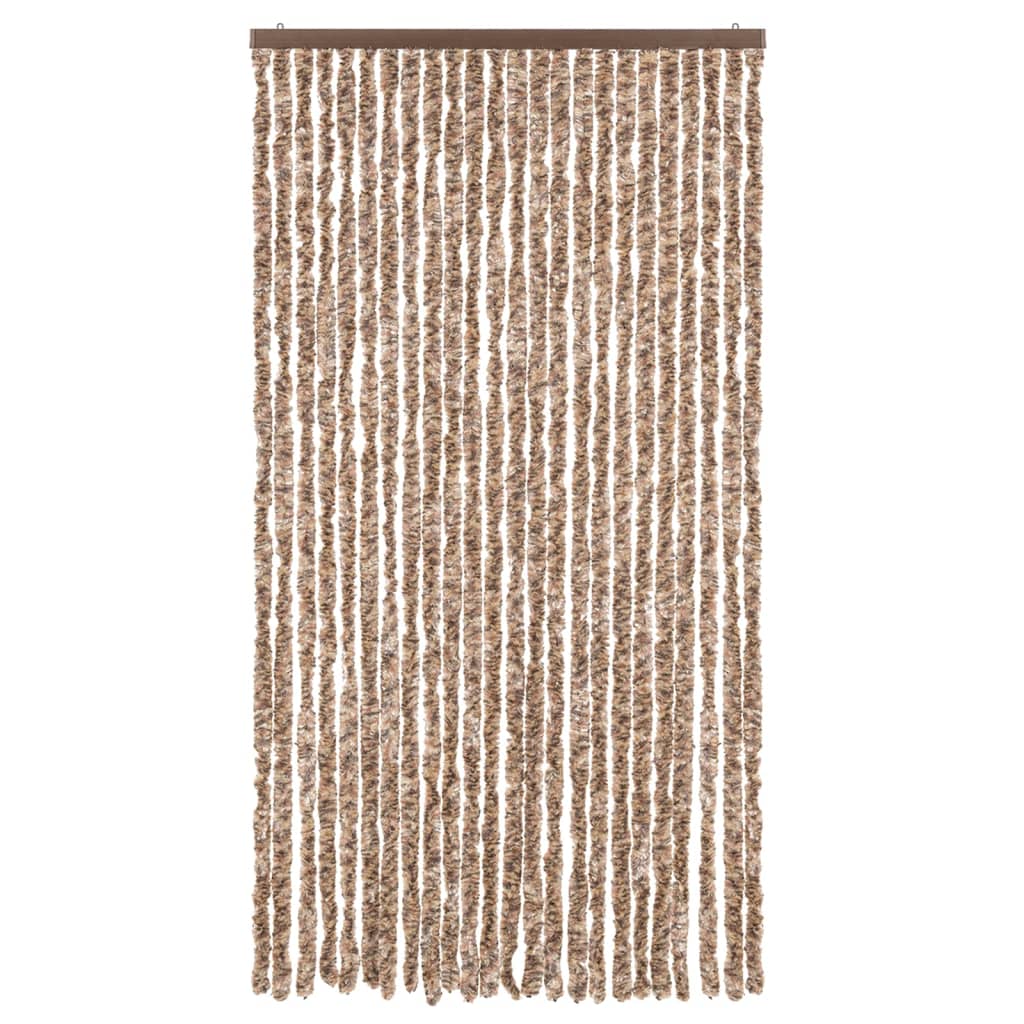 Zastor protiv muha bež-tamnosmeđi 100 x 230 cm od šenila