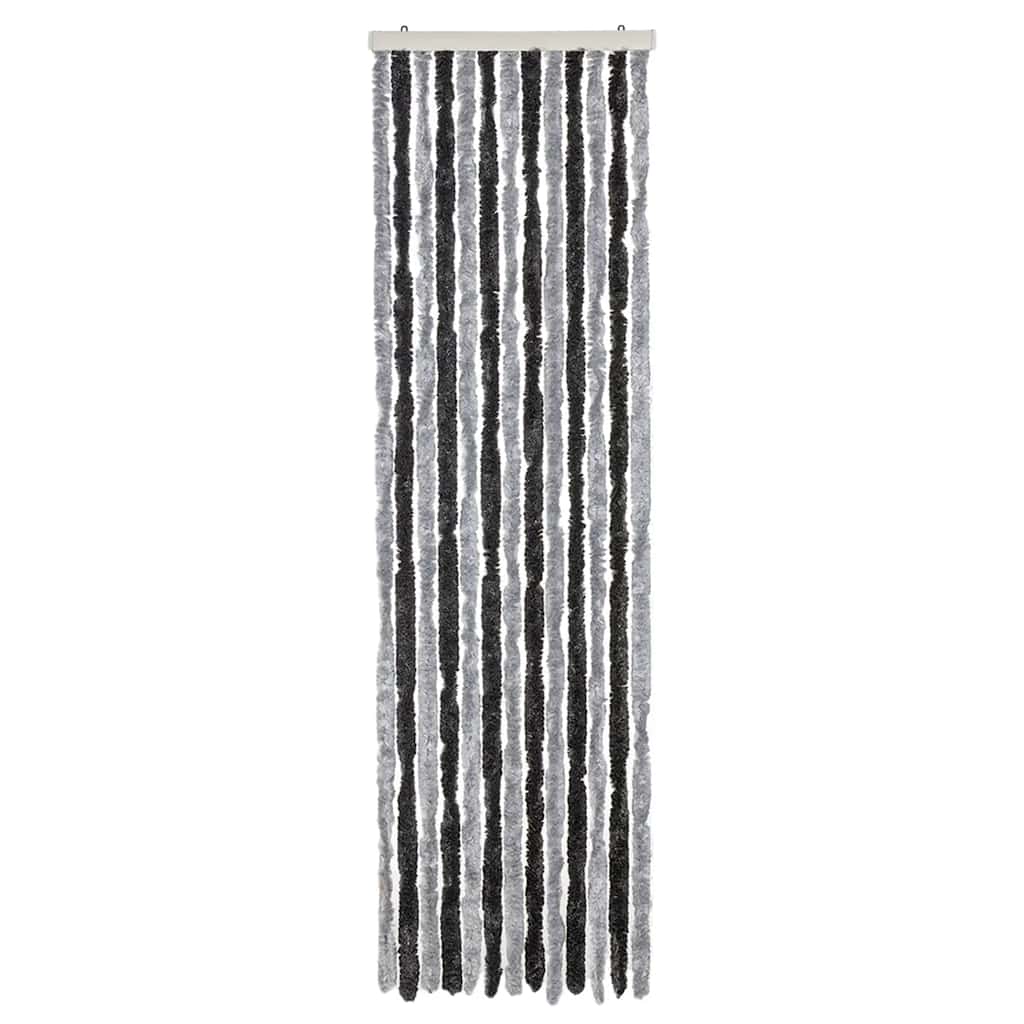 Zastor protiv muha siva i crna 56 x 200 cm od šenila