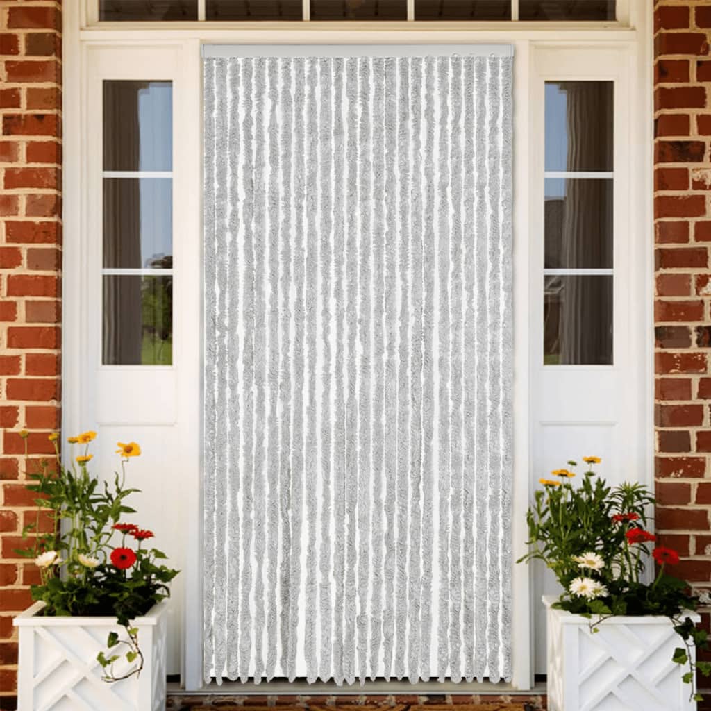 Zastor protiv muha sivi 100 x 220 cm od šenila