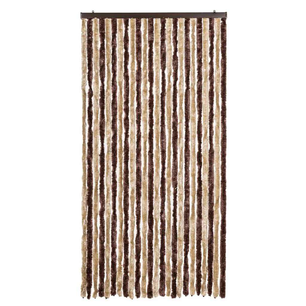 Zastor protiv muha bež-svjetlosmeđi 100 x 230 cm od šenila