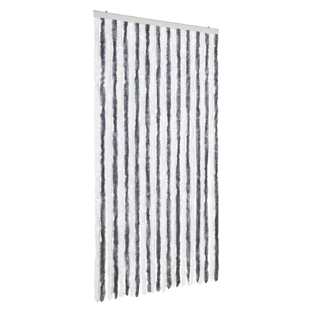 Zastor protiv muha sivo-bijeli 100 x 230 cm od šenila