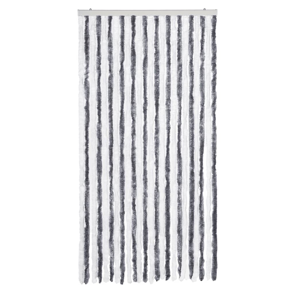 Zastor protiv muha sivo-bijeli 100 x 230 cm od šenila