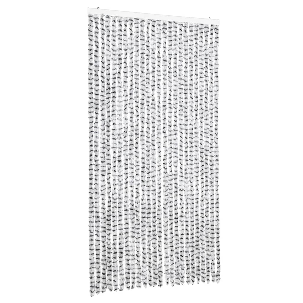 Zastor protiv muha svjetlosivi i tamnosivi 100x200 cm od šenila