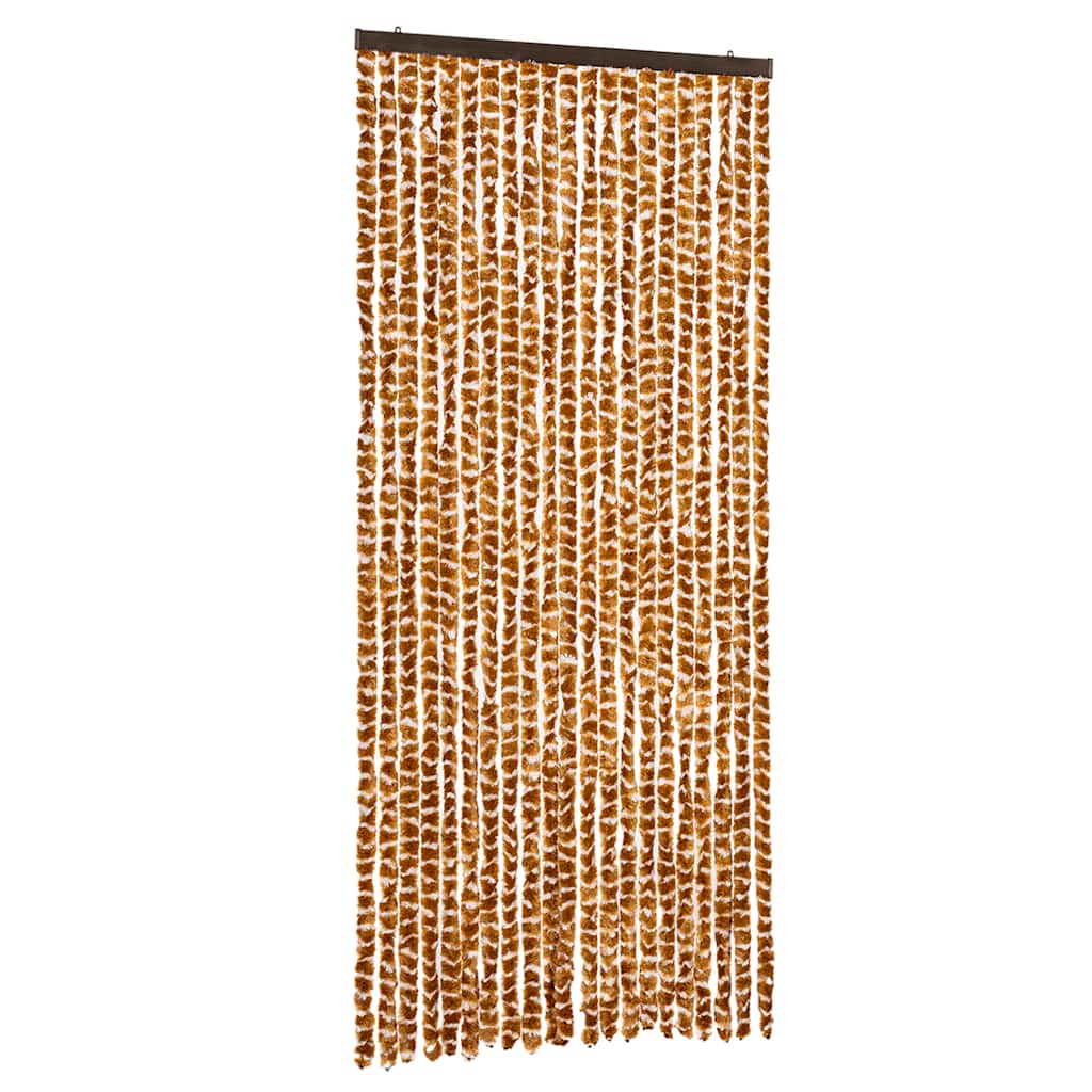 Zastor protiv muha oker-bijeli 90 x 200 cm od šenila