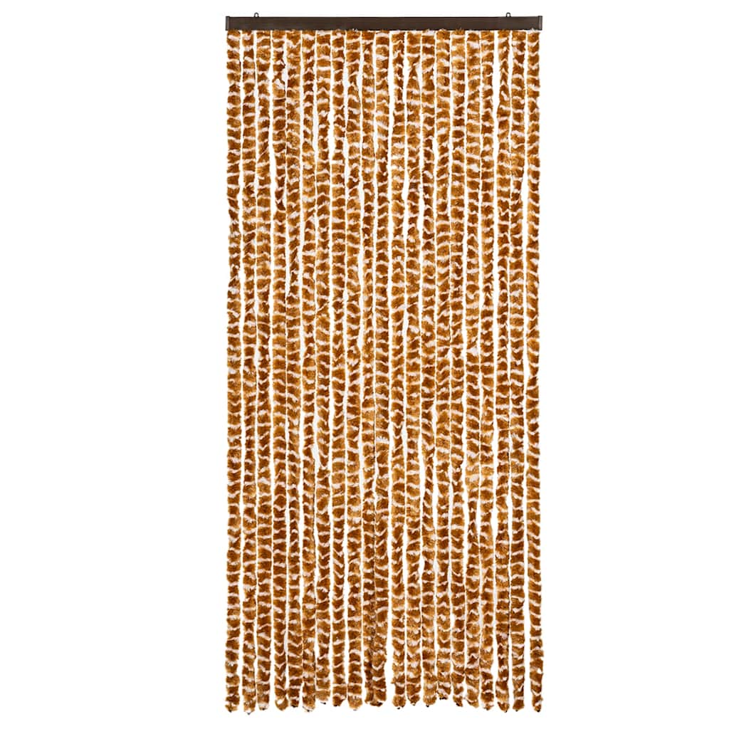 Zastor protiv muha oker-bijeli 90 x 200 cm od šenila