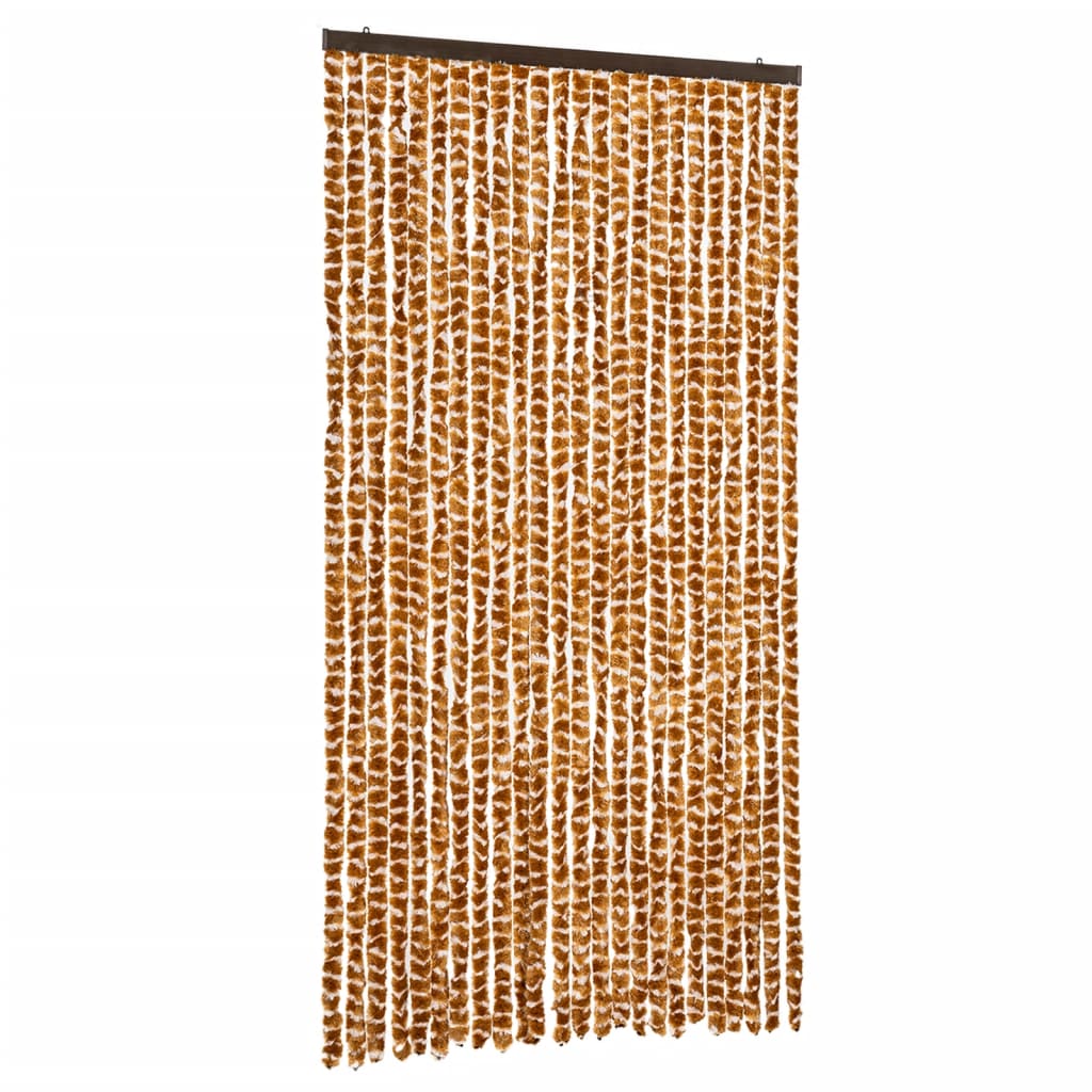 Zastor protiv muha oker-bijeli 100 x 200 cm od šenila