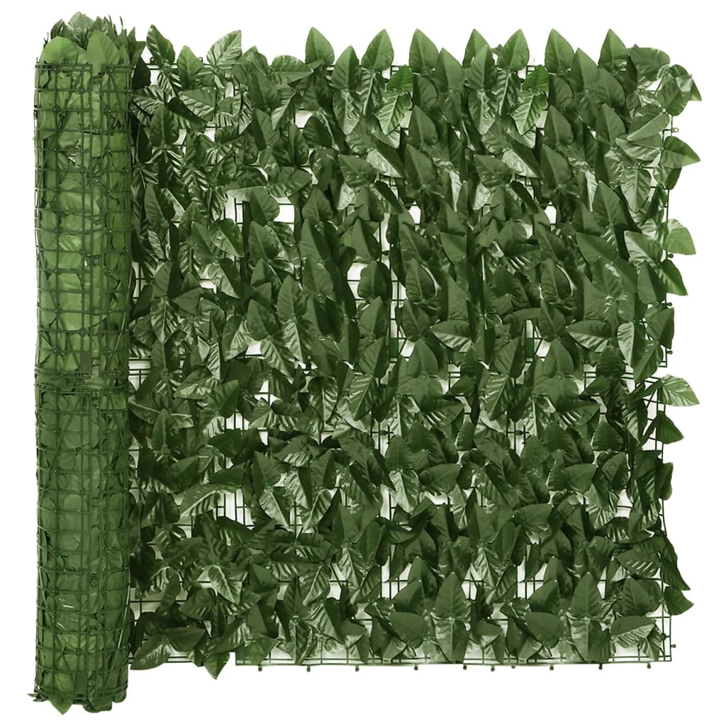 Balkonski zastor s tamnozelenim lišćem 200 x 75 cm