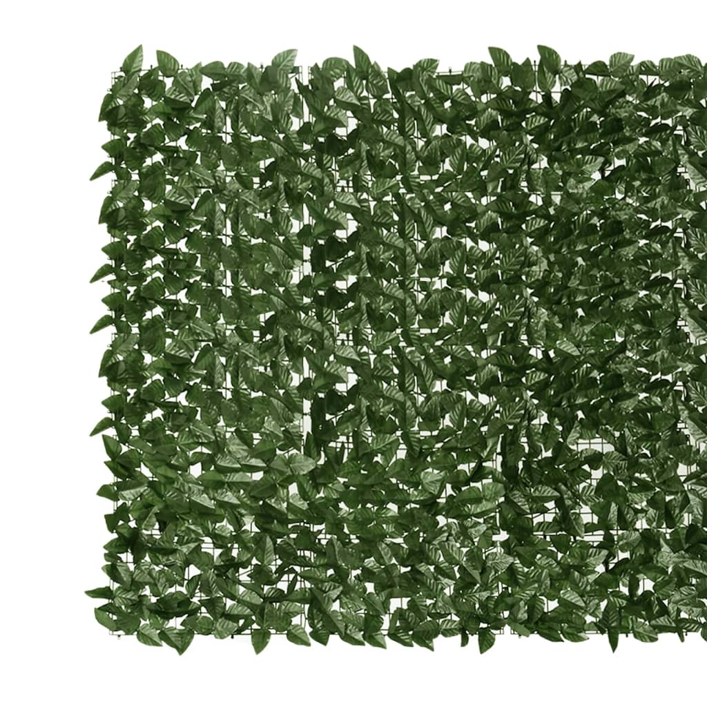 Balkonski zaslon za privatnost s tamnozelenim lišćem 300x150 cm