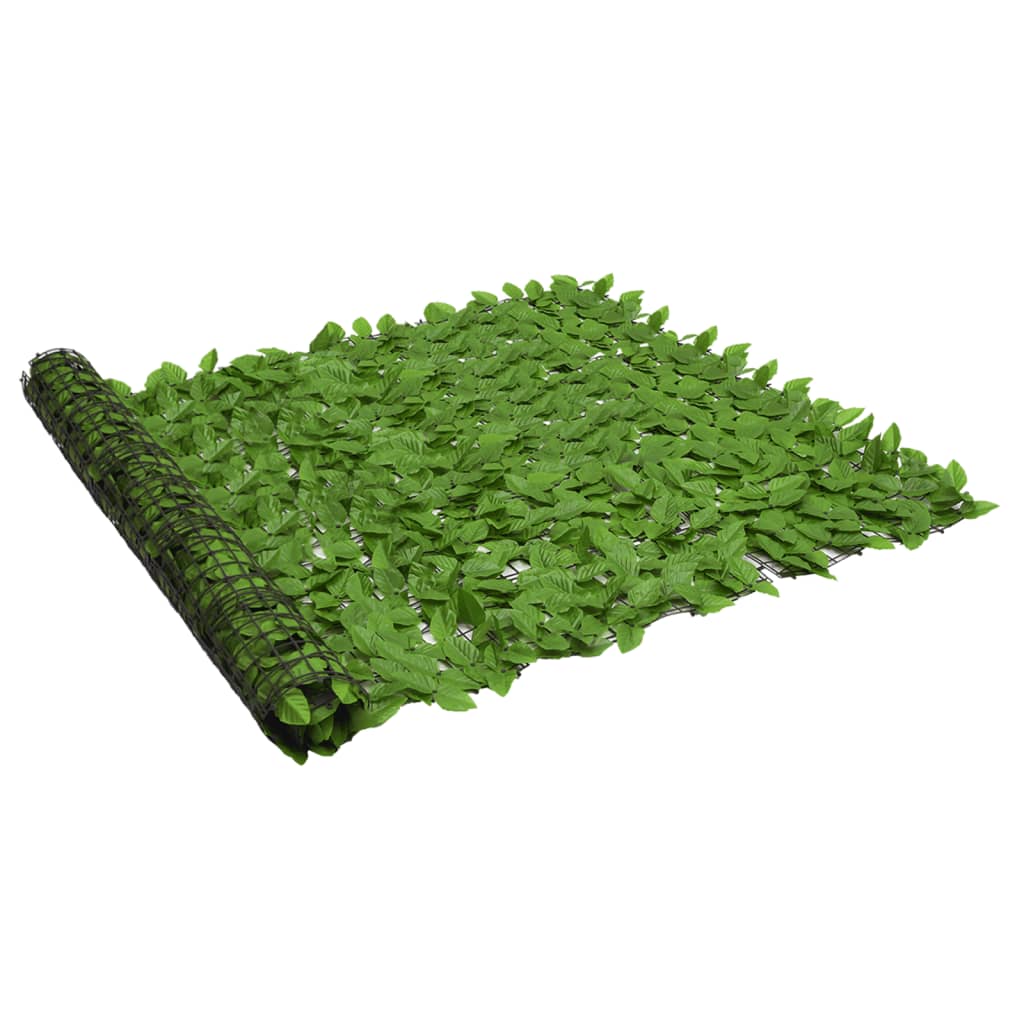 Balkonski zaslon za privatnost sa zelenim lišćem 300 x 150 cm
