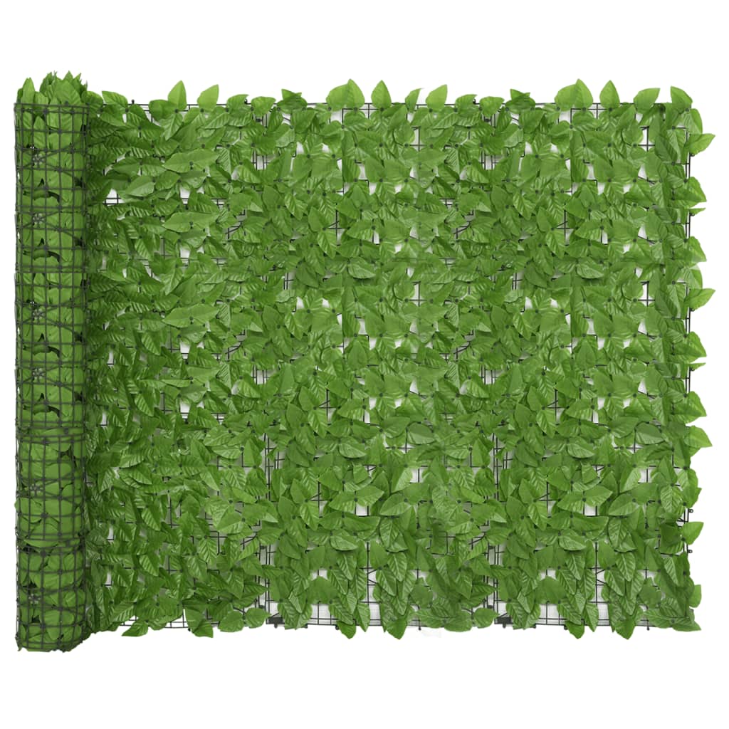Balkonski zaslon za privatnost sa zelenim lišćem 300 x 150 cm
