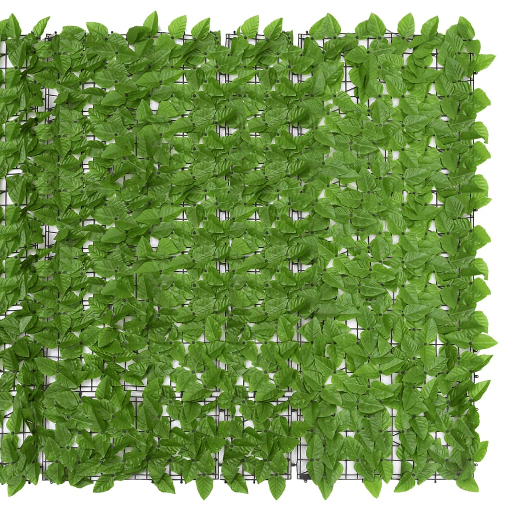 Balkonski zaslon za privatnost sa zelenim lišćem 300 x 150 cm